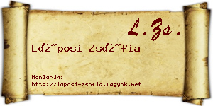 Láposi Zsófia névjegykártya