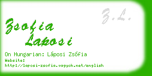zsofia laposi business card